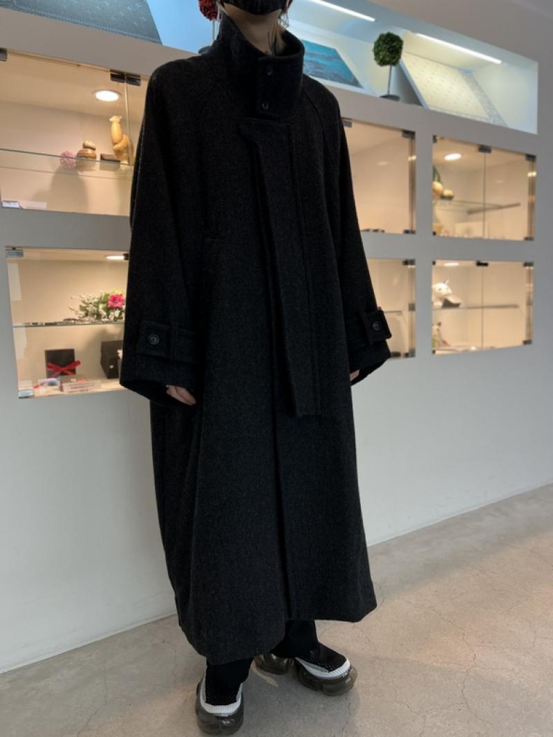 VOAAOV / BISHU RECYCLE RIDGE WOOL Long Coat 