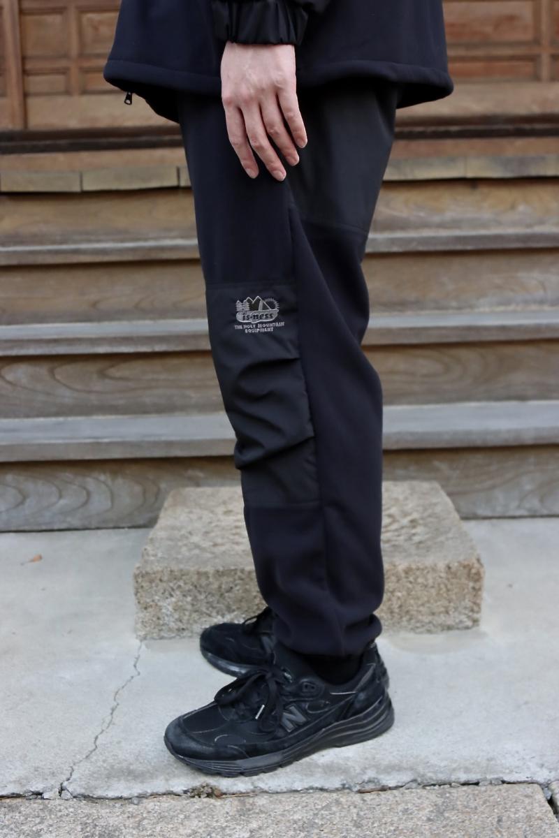 is-ness ͥ22AW THM FLEECE PANTS (1003AWPT01)BLACK 