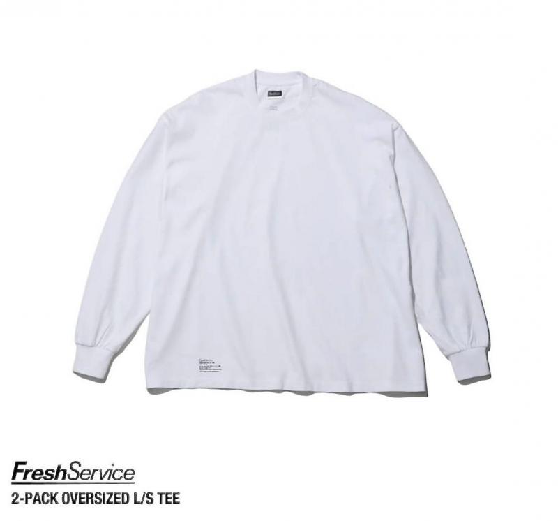 FreshService եå奵ӥ 2-PACK OVERSIZED L/S TEE(FSW-22-TE_99)WHITE