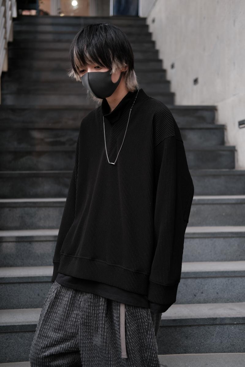 JieDa [] RIPPLE V NECK L/S KNIT <åץVͥå˥å> Jie-22W-RP-CT01 21000+TAX  ꥸʥΥåץǺѤ磻ɥ륨åȤVͥåץ륪С