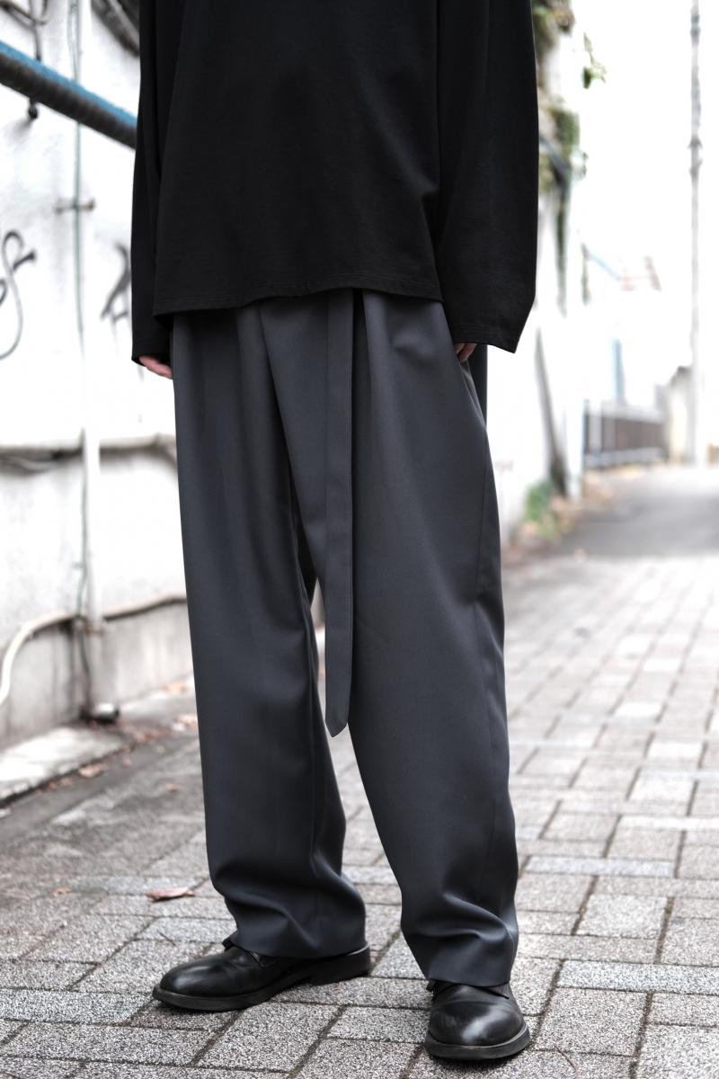 CULLNI [] Long Belt Wide Pants <󥰥٥ȥ磻ɥѥ> 22-AW-009 27000+TAX  ϥΤΥĥǺѤ󥰥٥ȤȥåȤΥ磻ɥѥġ