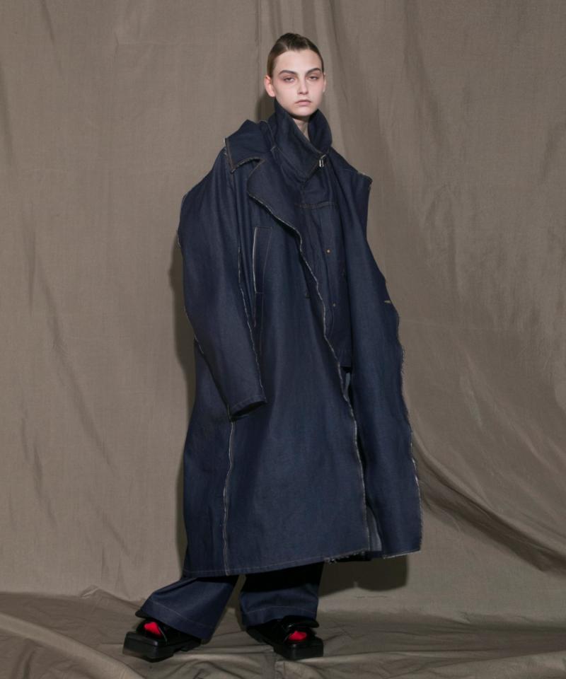 my beautiful landlet [ޥӥ塼ƥեɥå] DENIM LONG COAT <ǥ˥󥰥>  Τʤ褦ʥ󥰾ȥӥå륨åȤŪʥǥ˥ॳȡ