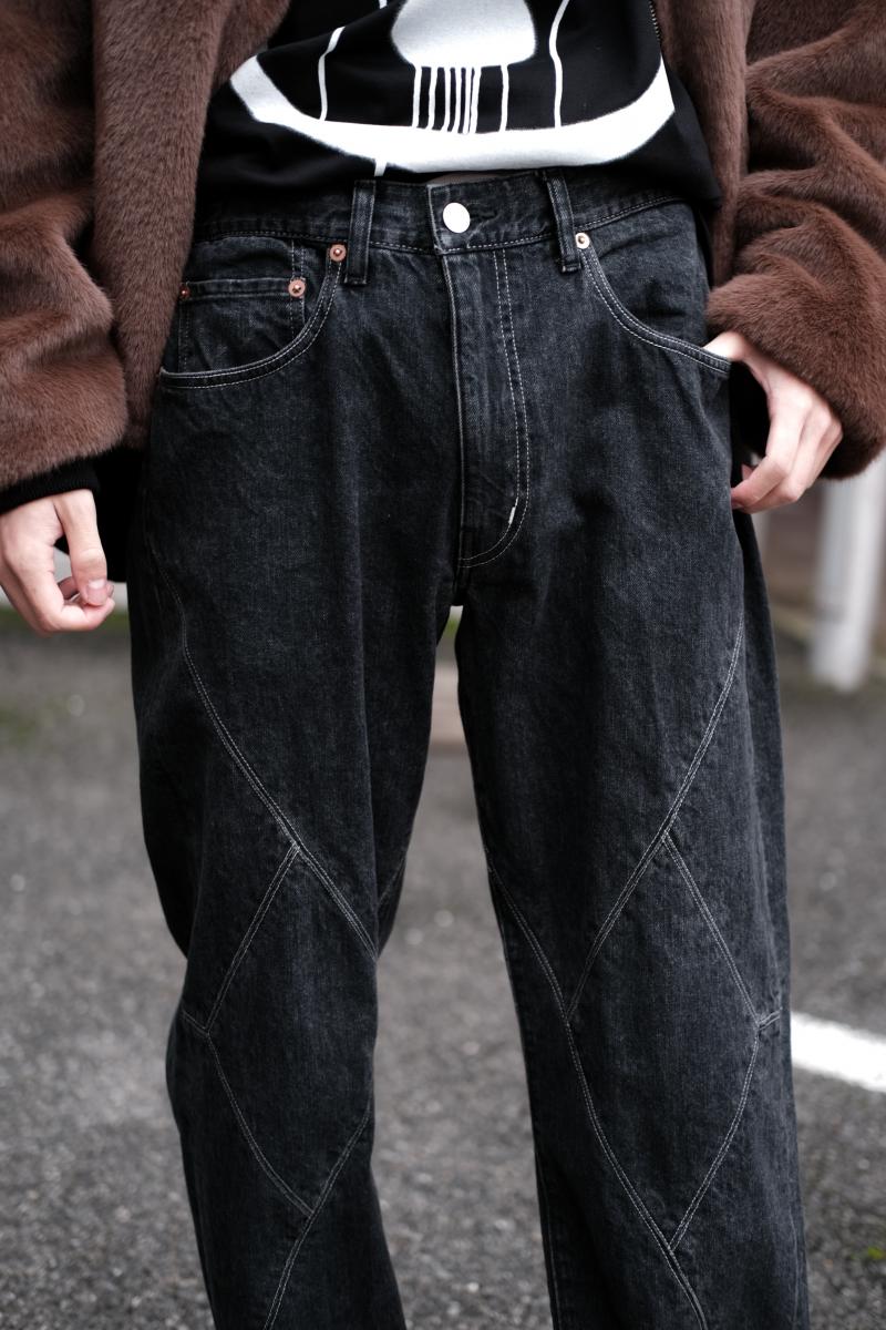 JieDa [] SWITCHING PANEL DENIM PANTS<å󥰥ѥͥǥ˥ѥ>  ΤʤˡƼΥ٥åǤեȥܥȥ쥶ѥåϥꥸʥˤʤäƤޤ