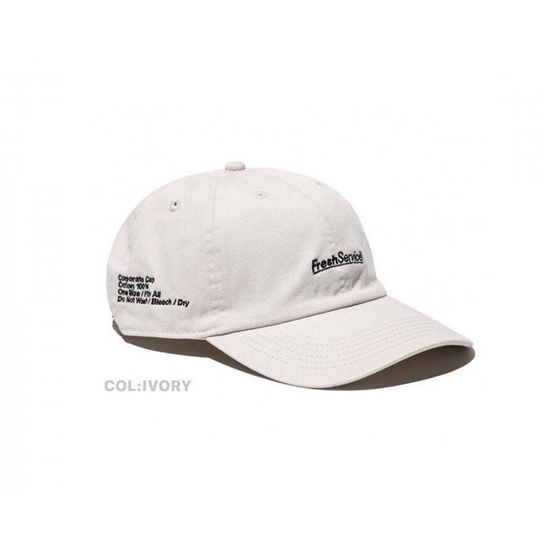 FreshService եå奵ӥ 23SS CORPORATE CAP(FSW-18-AC_06)IVORY