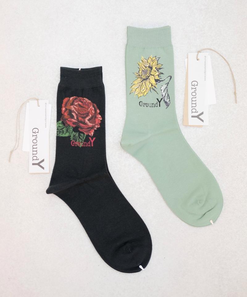 Ground Y [饦ɥ磻] 2023ǯղƥ쥯 ٥Ȥޤ!  Flower Logo Socks <եå> ̲ͤʲȥ֥ɥۤå