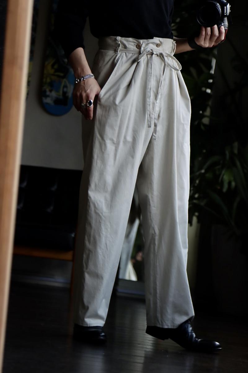 blurhms ֥顼ॹ23SSѥ Selvage Twill Button Tuck Easy Pants(BHS23S004)SMOKE IVORY