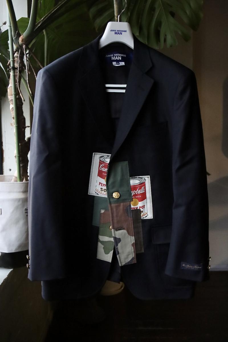 JUNYA WATANABE MAN 勵ʥ٥ޥ23SS BROOKS BROTHERSANDY WARHOL֥쥶ޥ(WK-J101-051) NAVY