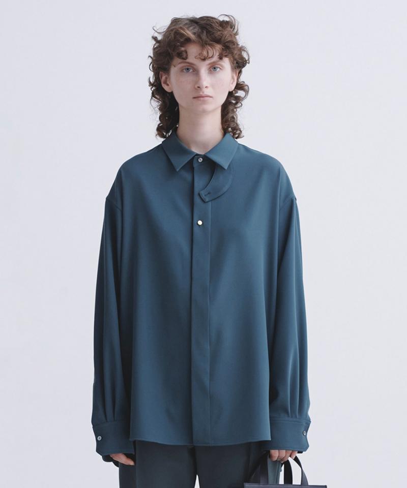 CULLNI [] Double Satin Chin Tab Shirt<֥륵ƥ󥹥ȥåץ>  ɥ졼פڤCULLNIBASICġ