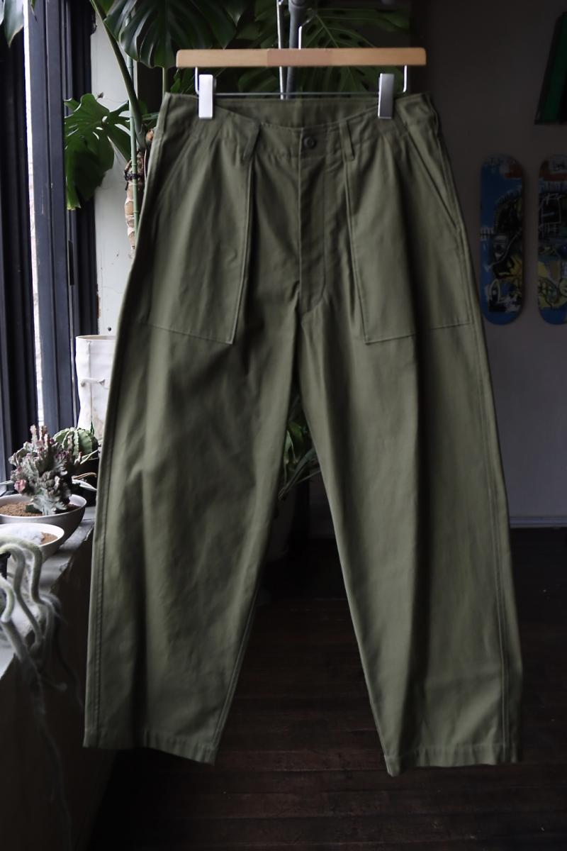 blurhms ֥顼ॹ 23SS ٥ѥ Cotton Satin Baker Pants(bROOTS23S02)OLIVE224ȯ! 