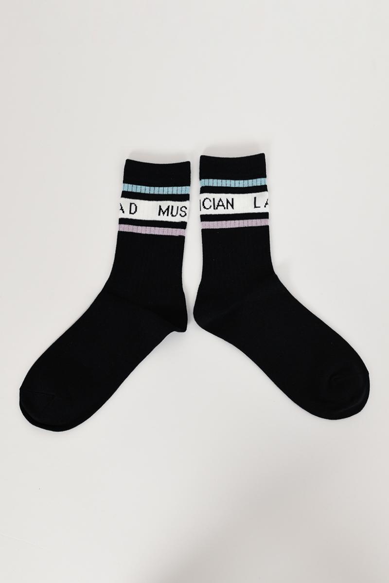 LAD MUSICIAN [åɥߥ塼] LOGO LINE SOCKS <饤󥽥å>  åɥߥ塼󥪥ꥸʥǺѤ&饤󥽥å