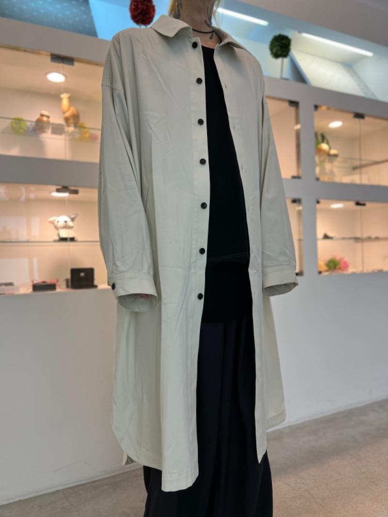 my beautiful landlet / GABERDINE LONG SHIRT COAT 