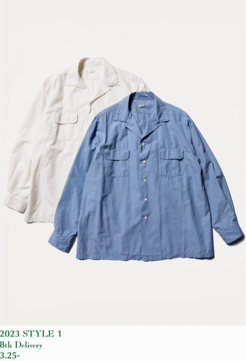 A.PRESSE ץå23SS Open Collar Shirt(23SAP-02-05M)INDIGO325()ȯ!