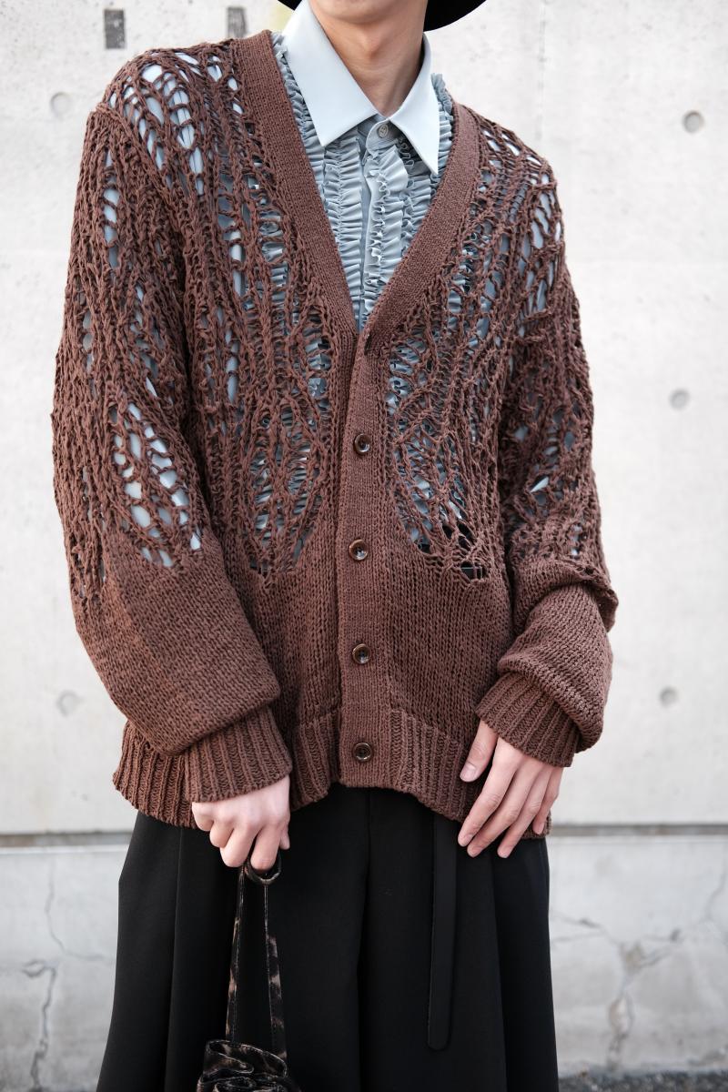 LAD MUSICIAN [åɥߥ塼] LACE KNIT CARDIGAN <졼˥åȥǥ>  ʪ̮򥤥᡼ƥꥸʥԤΩƤ졼Τ褦ʥޡ˥åȡ