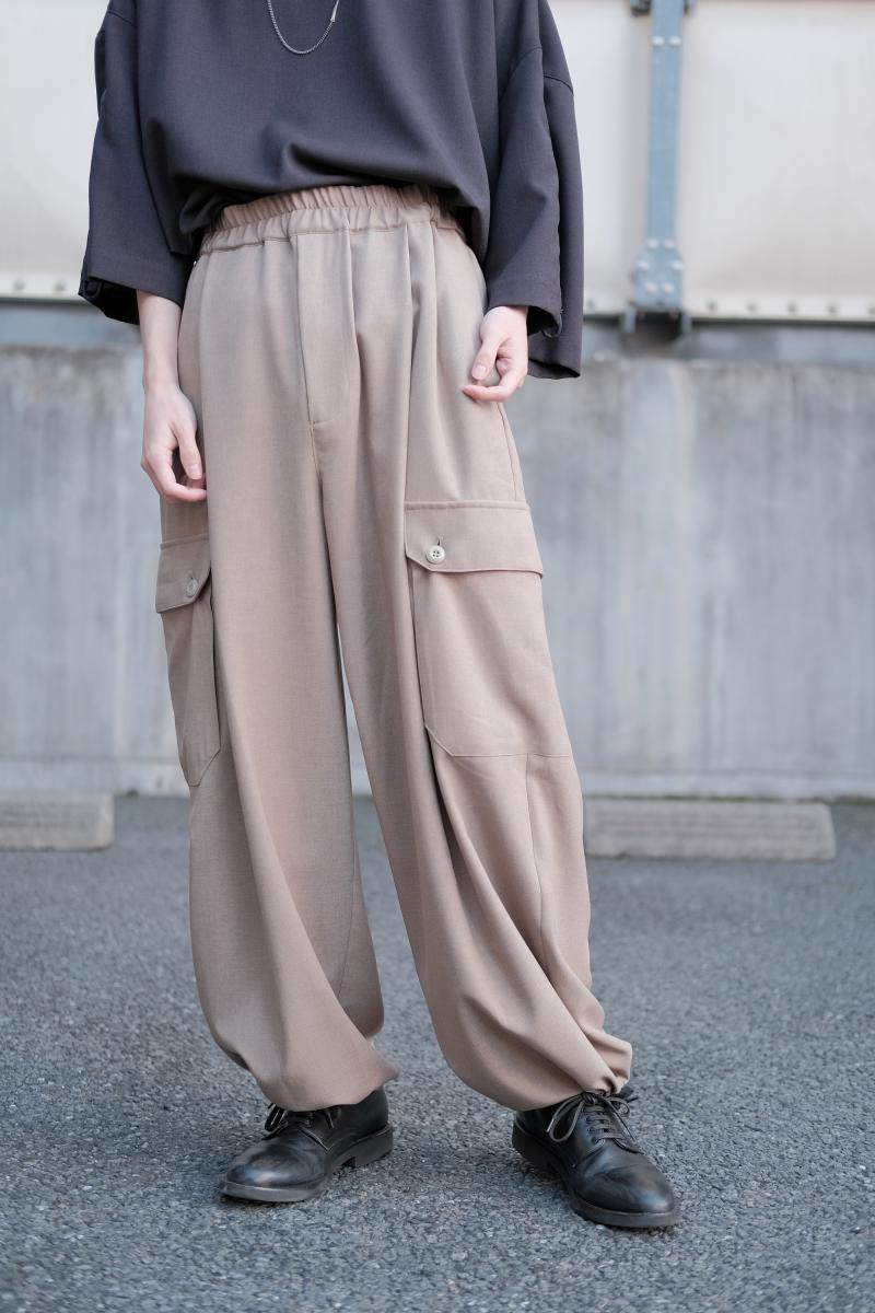 VOAAOV [] Gaberdine Wide Cargo Pants <Х磻ɥѥ> VOPT-J102 23SS 2Ÿ