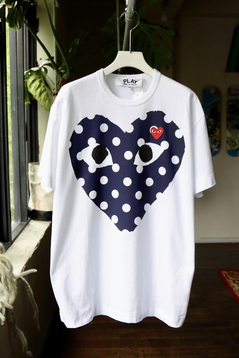 PLAY COMME des GARCONS ץ쥤ǥ륽 ݥ륫ɥåT Polka Dot Big Heart T-Shirt(WHITE)MEN'S 