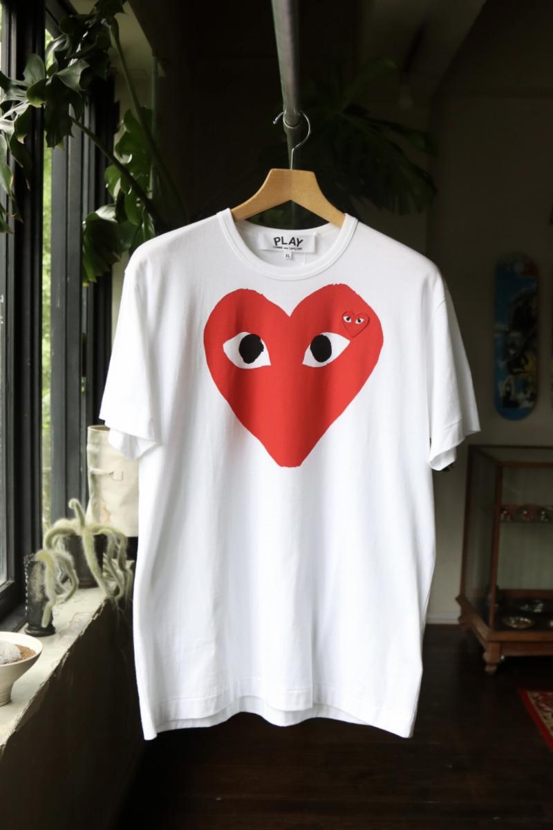 PLAY COMME des GARCONS ץ쥤ǥ륽 åɥϡT RED HEART (WHITE) MEN'S