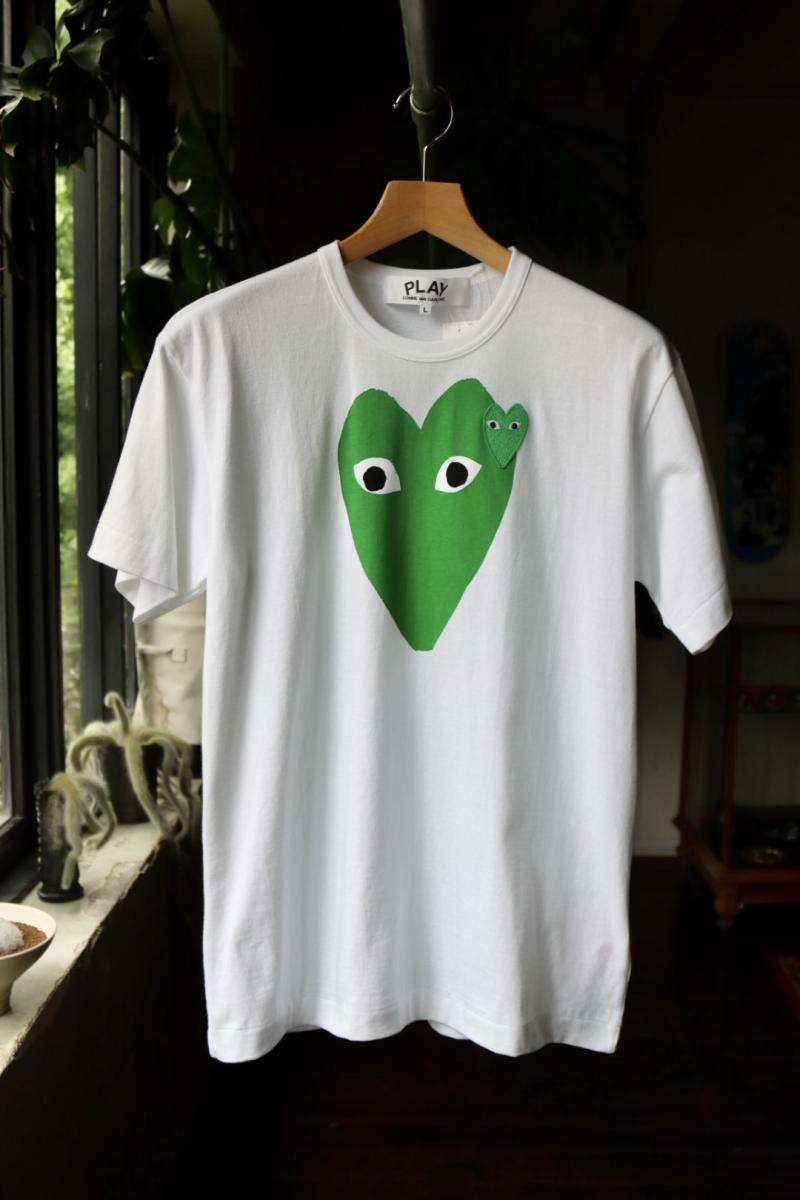 PLAY COMME des GARCONS ץ쥤ǥ륽 ꡼ϡT GREEN HEART(WHITE)MEN'S 