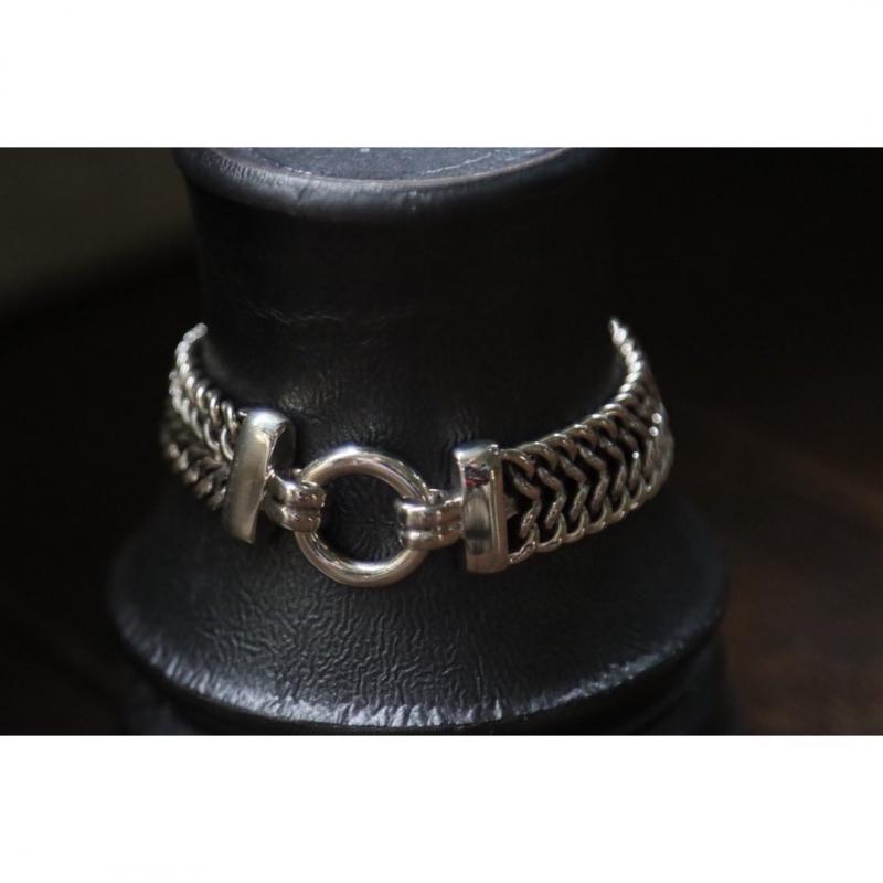 XOLO JEWELRY 奨꡼ / Double Link / with Circle ֥쥹å-14mm-(XOB048)SILVER925 