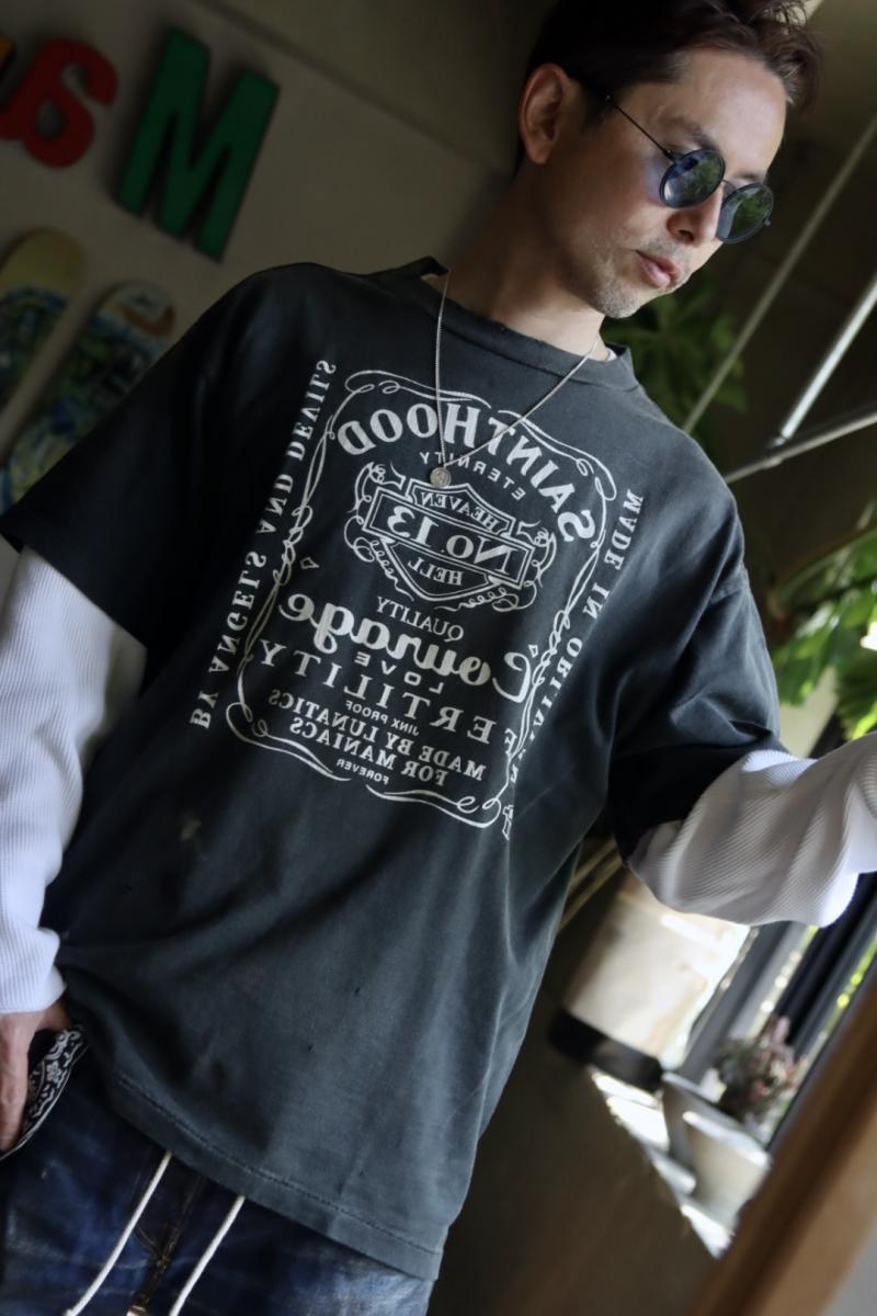 ©SAINT Mߡߡߡߡߡ ȥޥ 23SS NEIGHBORHOOD® T(SM-S23-0000-116) BLACK520()ȯ!