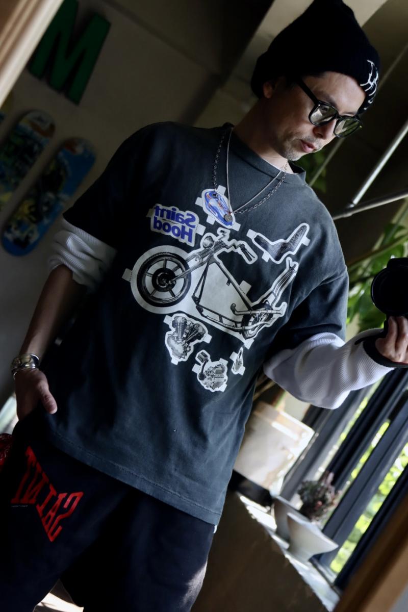 ©SAINT Mߡߡߡߡߡ ȥޥ 23SS NEIGHBORHOOD® T(SM-S23-0000-114) BLACK520()ȯ!