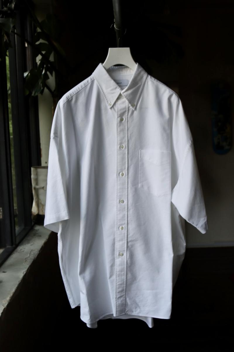 Graphpaper եڡѡ23SS Oxford S/S Oversized B.D Shirt(GM232-50023B)WHITE