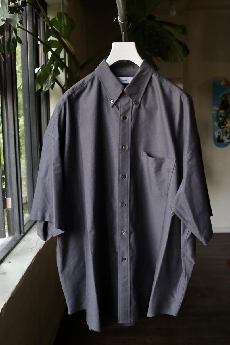 Graphpaper եڡѡ23SS Oxford S/S Oversized B.D Shirt(GM232-50023B)GRAY520ȯ! 