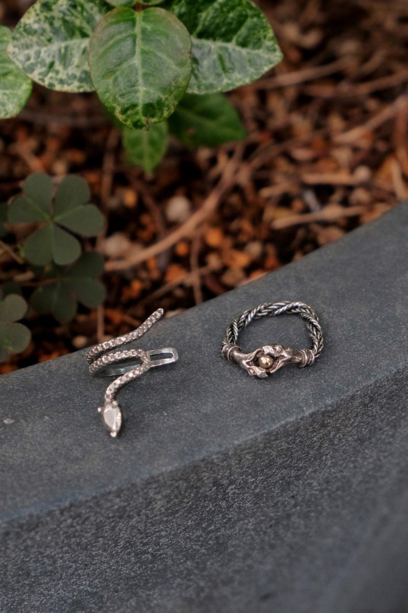 ؤΥΤ褦ʥѥѤŪʥǥΥС󥰡 濴18KɤѤʤʻž夬ȤʤäƤޤ  Garden of Eden [ǥ󥪥֥ǥ] Snake Chain Ring