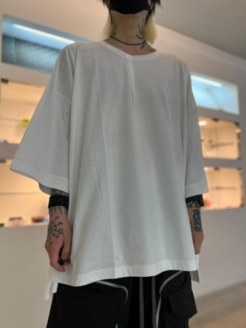 2023AW🚩my beautiful landlet / MERCERIZATION JERSEY TUCK NECK BIG T-SHIRT 