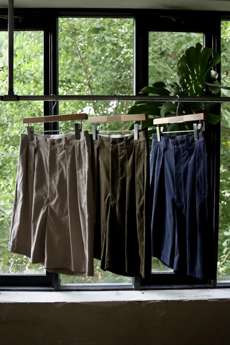 A.PRESSE ץåTwo Tuck Chino Shorts(23SAP-04-02H)NAVY 