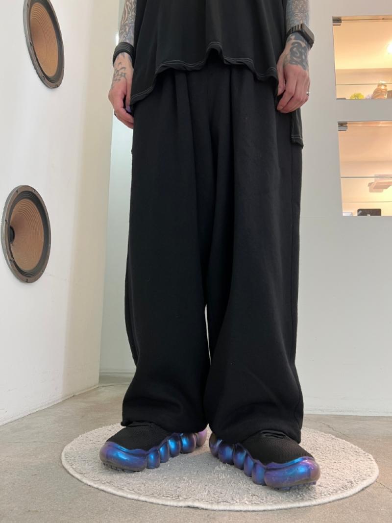 my beautiful landlet / WOOL TWILL TUCK WIDE PANTS 