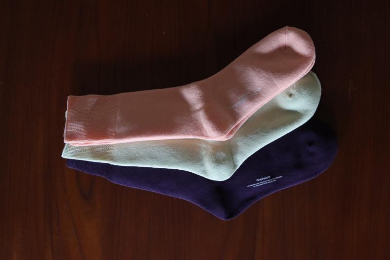 Graphpaper եڡѡ23AW 3-Pack Socks(MULTI-2)PURPLE/L.GREEN/PINK729()ȯ! 