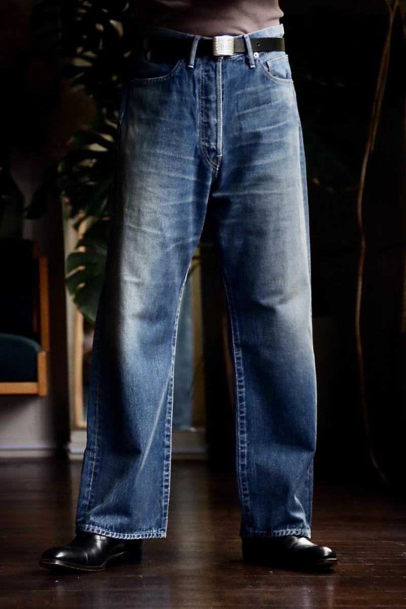 Graphpaper եڡѡ23AW Selvage Denim Five Pocket wide Straight Pants(GM233-40184DB)DARK FADE729()ȯ! 