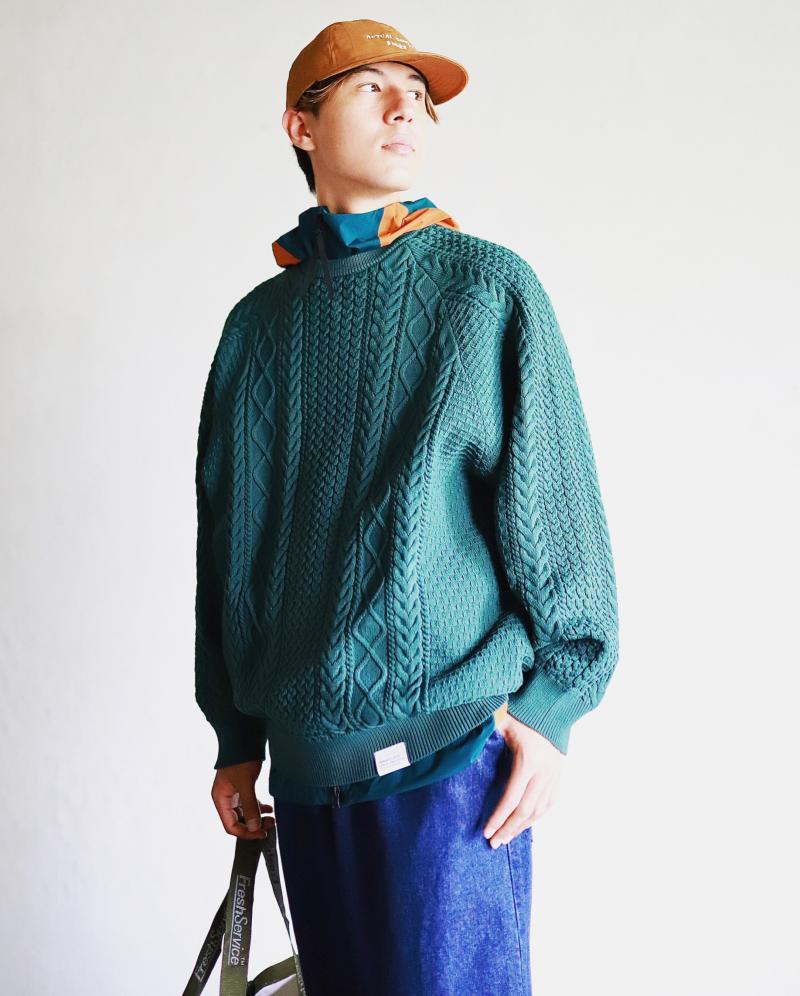 FreshService եå奵ӥ23AW FISHERMAN TECH SWEATER(FSW-23-KN_212)GREEN916()ȯ! 