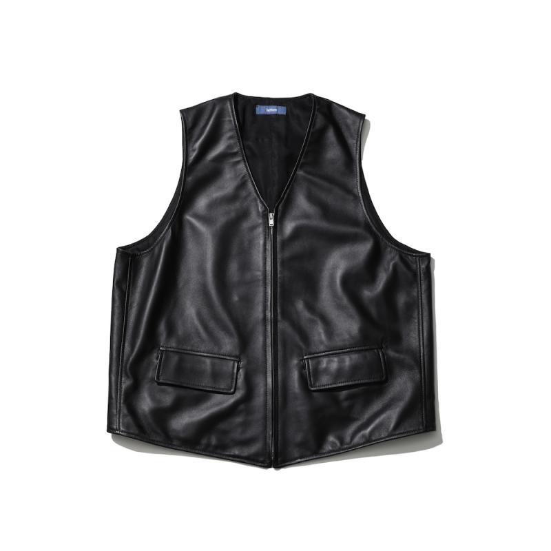 TapWater åץ23AW Sheep Leather Vest(TP223-30032)BLACK923()ȯ! 