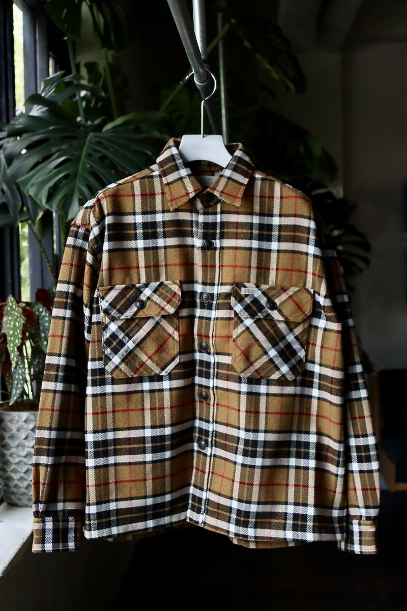 SEDAN ALL-PURPOSE 󥪡ѡѥFW23 Tech Tweed CPO Shirt (SD23F-SH04)Yellow Orcher Plaid923()ȯ!