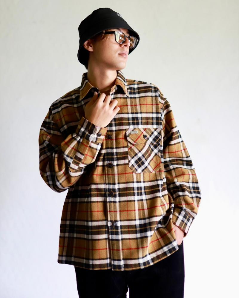 SEDAN ALL-PURPOSE 󥪡ѡѥFW23 Tech Tweed CPO Shirt (SD23F-SH04)Yellow Orcher Plaid923()ȯ!