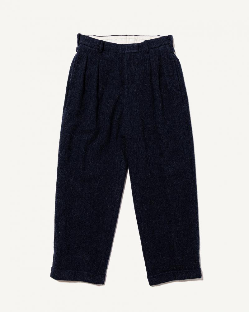 A.PRESSE ץå23AW Tweed Two Tuck Trousers (23AAP-04-02H)NAVY930()ȯ! 