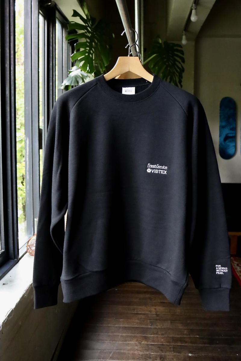 FreshService եå奵ӥ VIBTEX for FreshService SWEAT CREW NECK PULLOVER(FSW-23-SW_272)BLACK1028()ȯ!