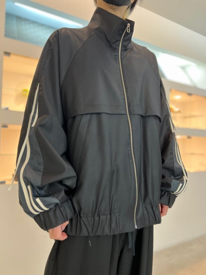 my beautiful landlet / MATERIAL MIXGIMMICK LINE ZIP BLOUSON 