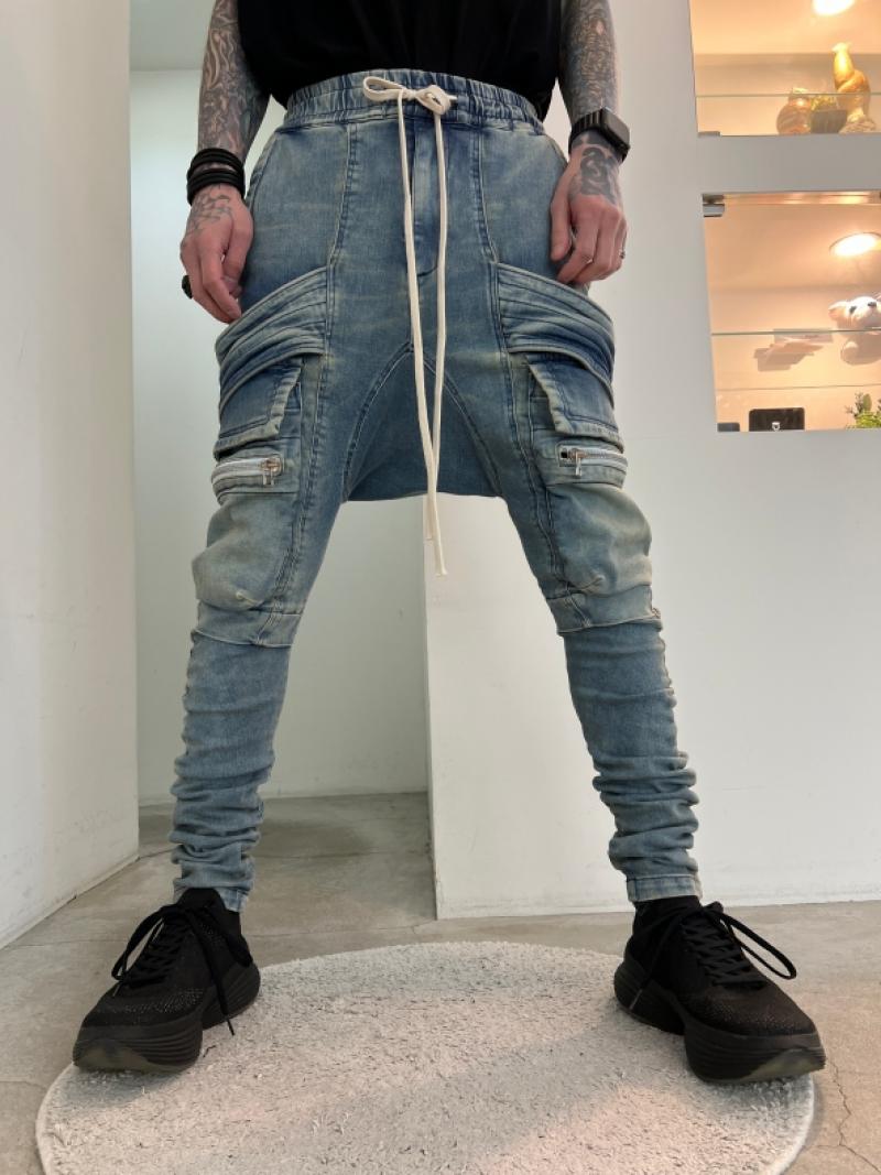 A.F ARTEFACT / Indigo Denim Cargo Sarouel Skinny 