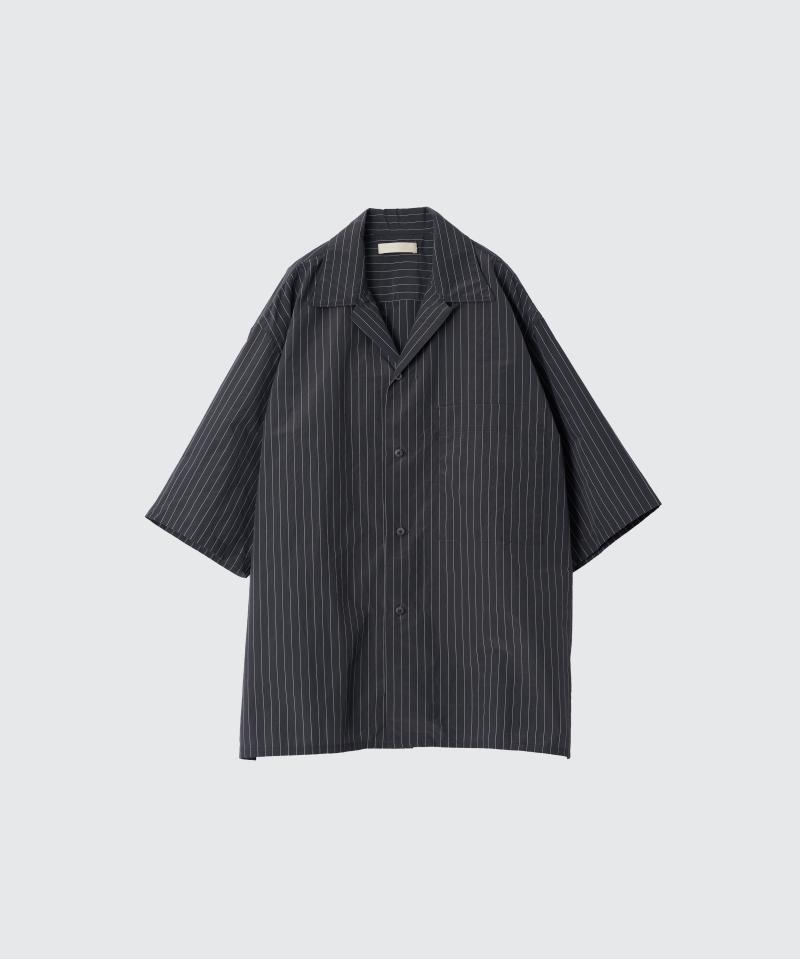 YOKE 衼24SS NYLON STRIPE WIDE SHIRT(YK24SS0708SH) BLACK53()ȯ! 