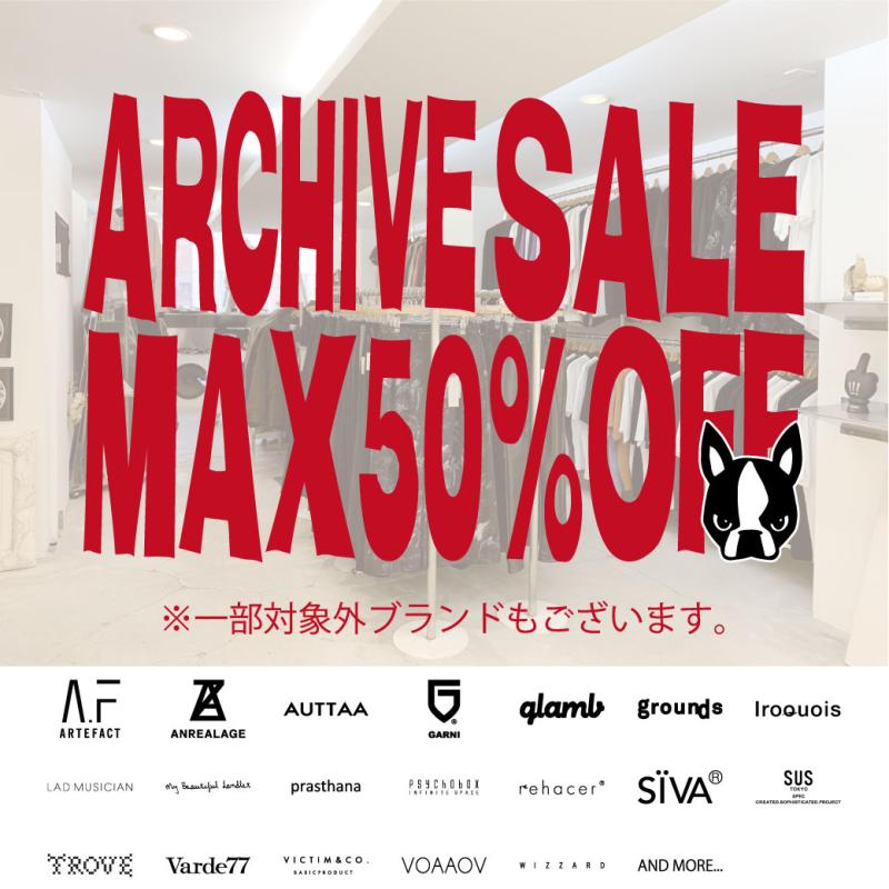 ARCHIVE SALE 🉐MAX 50%OFF