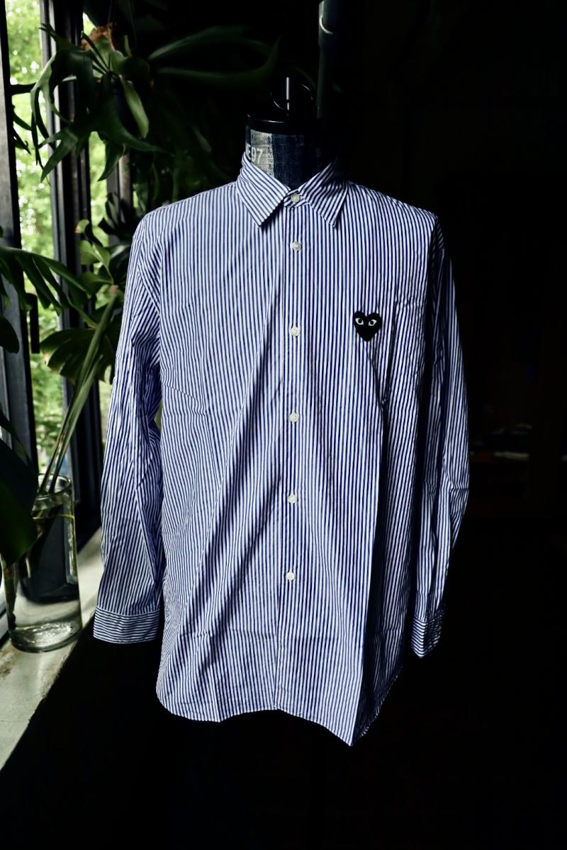 PLAY COMME des GARCONS ץ쥤ǥ륽 STRIPED L/S SHIRT BLACK HEART(STRIPED)71()ȯ! 