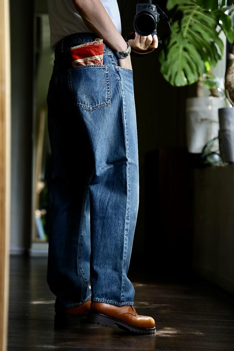 A.PRESSE Washed Denim Wide Pants(AP-4002)INDIGO713()ȯ! 