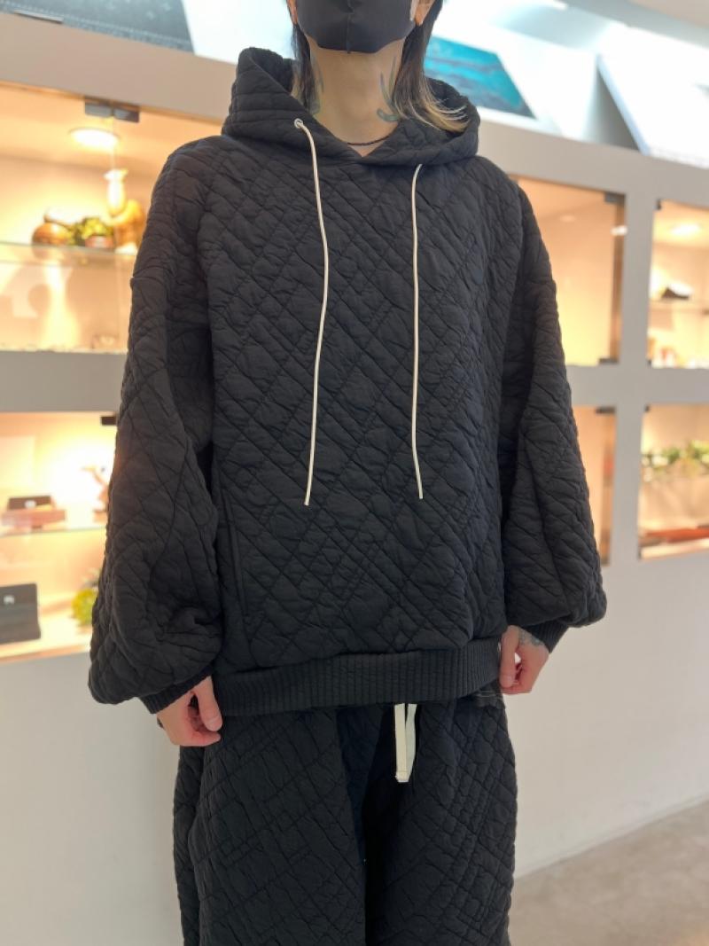 my beautiful landlet / QUILTED JACQUARD HOODIE 