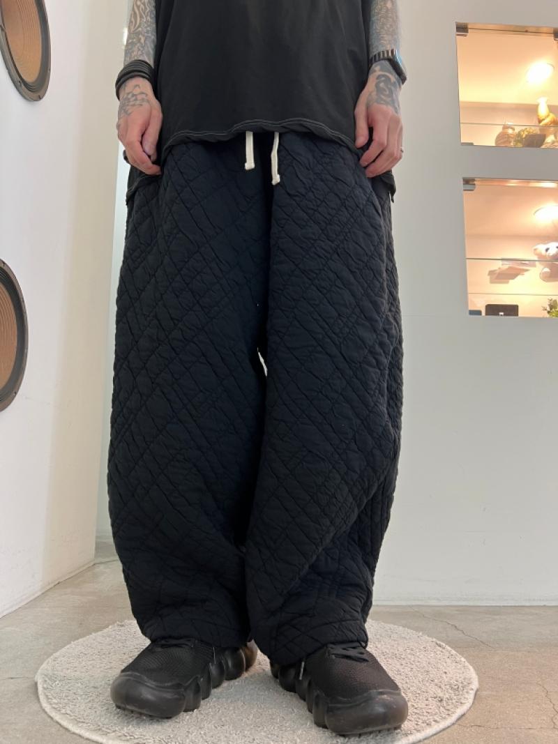 my beautiful landlet / QUILTED JACQUARD WIDE EASY PANTS 