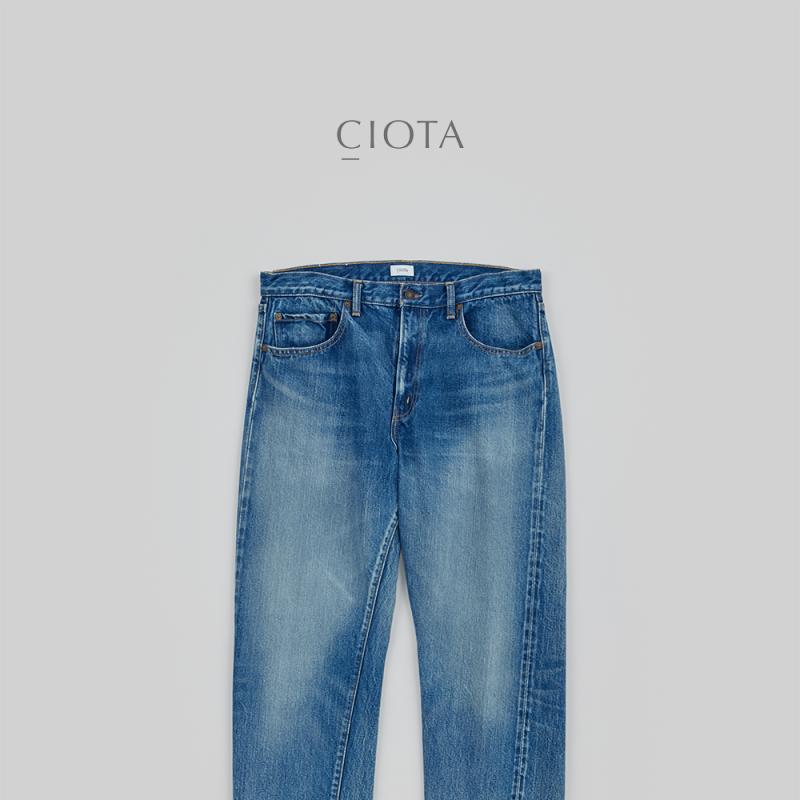 CIOTA ​/ ƥ Tapered 5 Pocket Pants- Medium Dark Blue(Damage)and more