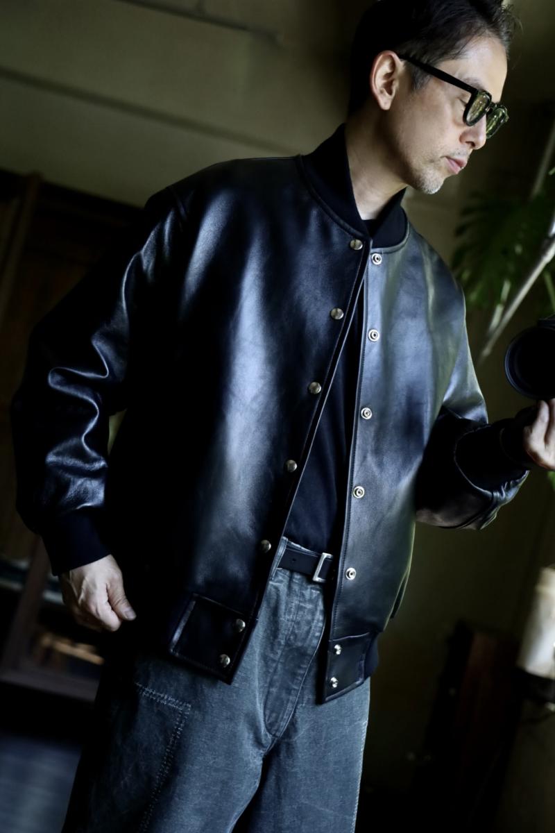 A.PRESSE ץå Leather Award Jacket(24-01-03H)BLACK810()ȯ! 