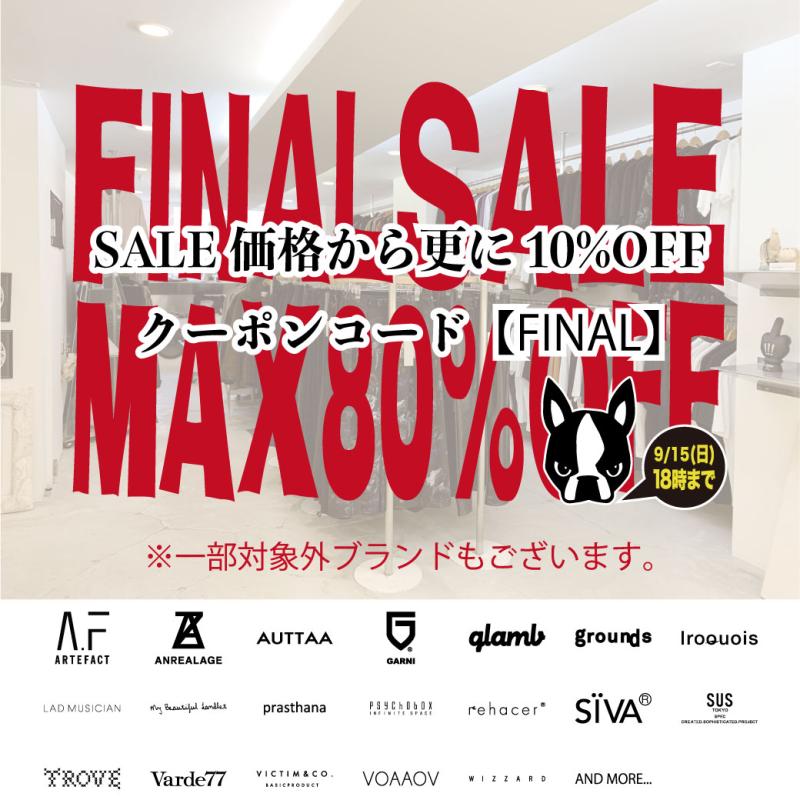 915()18λMAX 80%OFF🉐ǽͲFinal SALE