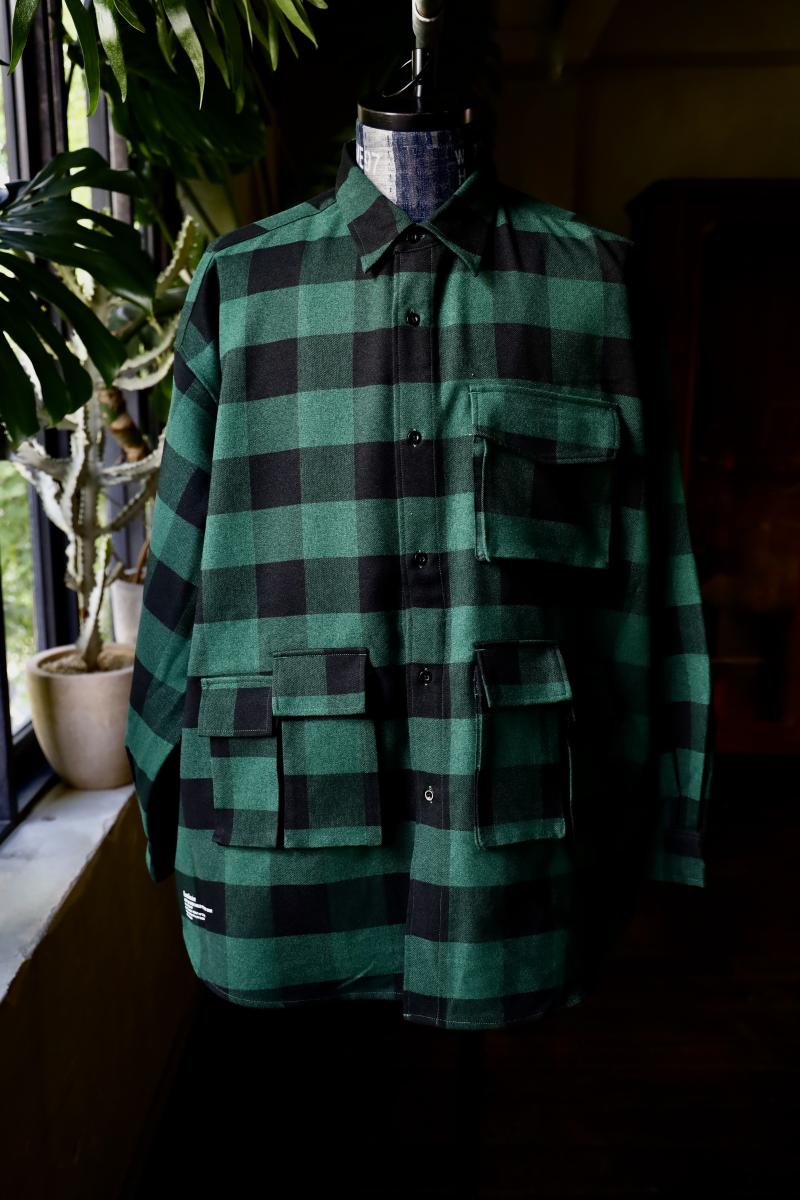 FreshService եå奵ӥ BUFFALO CHECK MULTI POCKET SHIRT(FSC243-50133)GREEN CHECK921()ȯ!